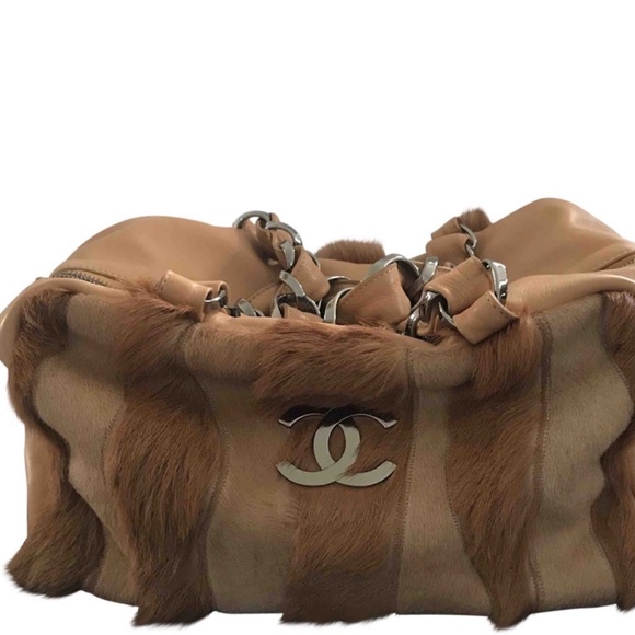 ❗️SOLD OUT❗️🚫Chanel Bag with beige pony skin - Picture 3 of 8